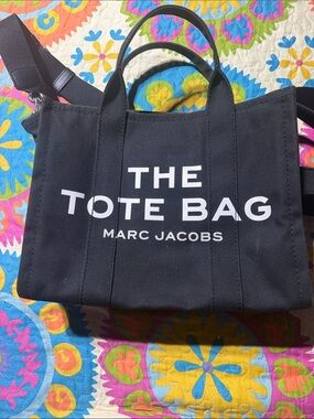 Marc Jacobs Black Canvas The Tote Bag